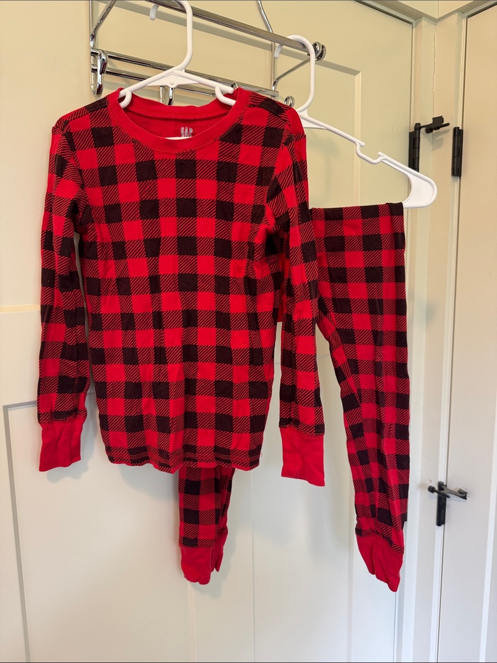 GAP Kids Red and Black Buffalo Plaid Pajama Set